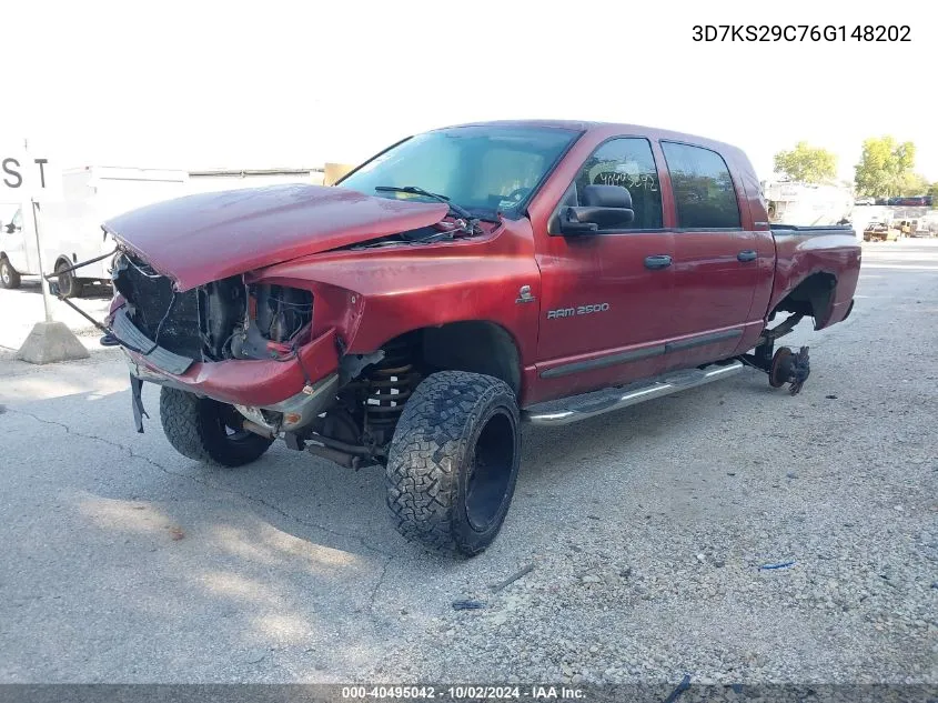 2006 Dodge Ram 2500 Slt VIN: 3D7KS29C76G148202 Lot: 40495042