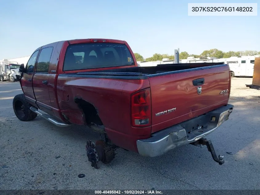 2006 Dodge Ram 2500 Slt VIN: 3D7KS29C76G148202 Lot: 40495042