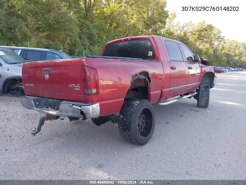 2006 Dodge Ram 2500 Slt VIN: 3D7KS29C76G148202 Lot: 40495042