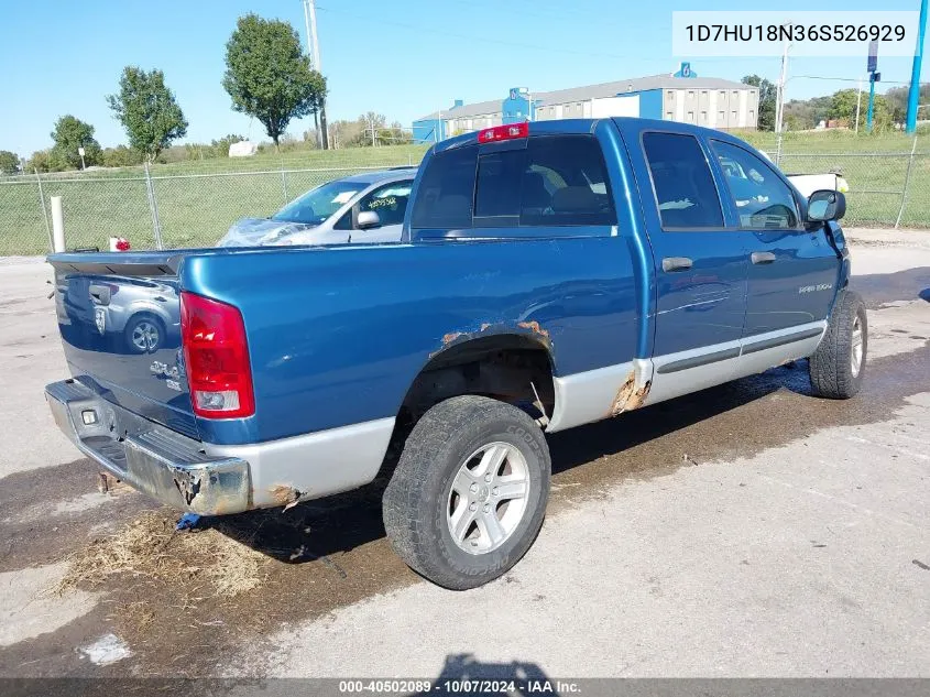 2006 Dodge Ram 1500 Slt/Trx4 Off Road/Sport VIN: 1D7HU18N36S526929 Lot: 40502089