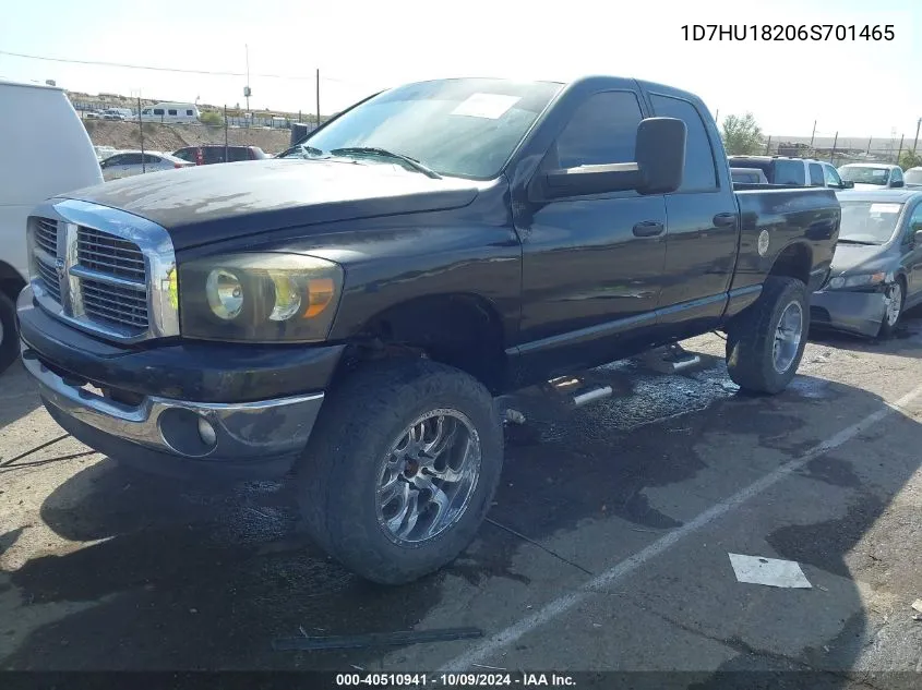 2006 Dodge Ram 1500 Slt/Trx4 Off Road/Sport VIN: 1D7HU18206S701465 Lot: 40510941