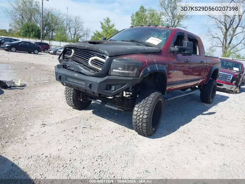 2006 Dodge Ram 2500 Slt VIN: 3D7KS29D56G207398 Lot: 40511026