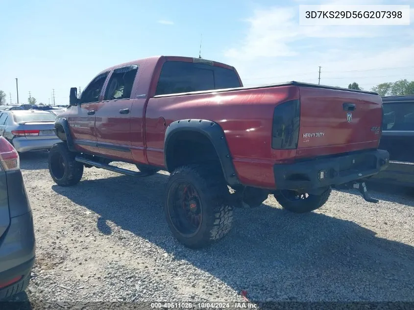 2006 Dodge Ram 2500 Slt VIN: 3D7KS29D56G207398 Lot: 40511026