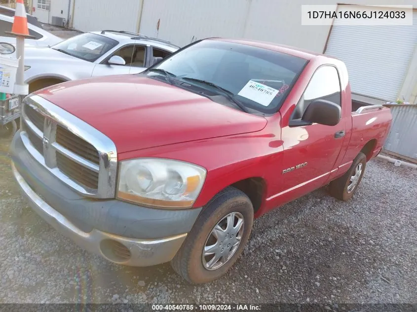 2006 Dodge Ram 1500 St VIN: 1D7HA16N66J124033 Lot: 40540785