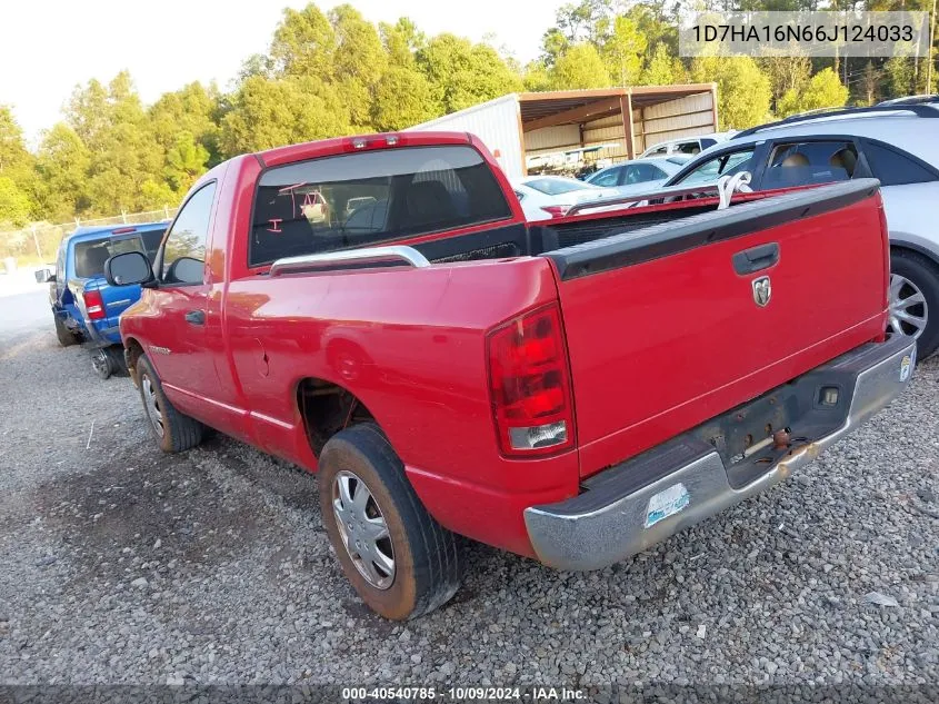 2006 Dodge Ram 1500 St VIN: 1D7HA16N66J124033 Lot: 40540785