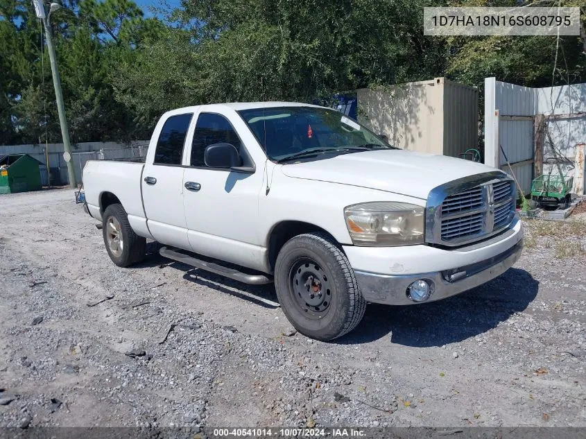 2006 Dodge Ram 1500 Slt VIN: 1D7HA18N16S608795 Lot: 40541014