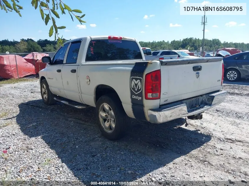 2006 Dodge Ram 1500 Slt VIN: 1D7HA18N16S608795 Lot: 40541014