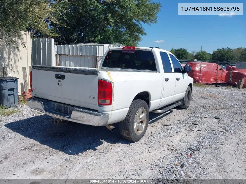 2006 Dodge Ram 1500 Slt VIN: 1D7HA18N16S608795 Lot: 40541014