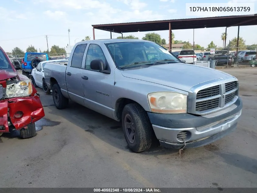 2006 Dodge Ram 1500 St VIN: 1D7HA18N06S613759 Lot: 40552348