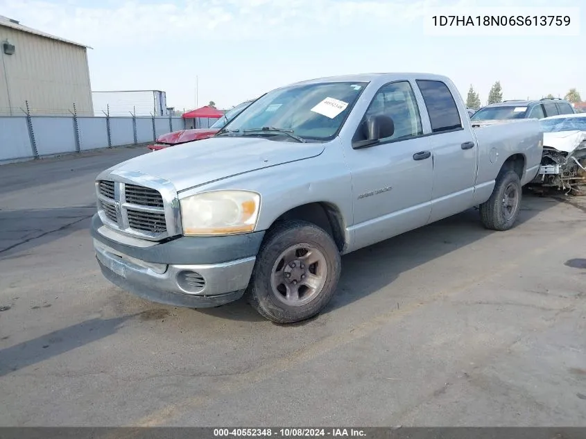 2006 Dodge Ram 1500 St VIN: 1D7HA18N06S613759 Lot: 40552348