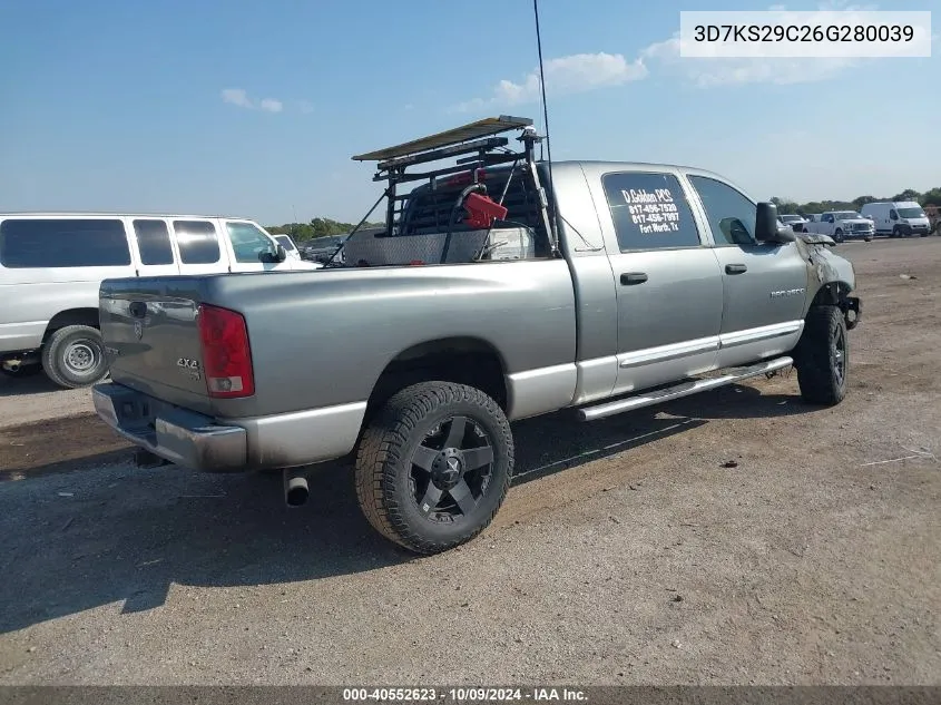 2006 Dodge Ram 2500 VIN: 3D7KS29C26G280039 Lot: 40552623