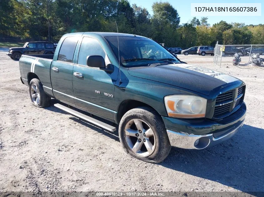 2006 Dodge Ram 1500 Slt VIN: 1D7HA18N16S607386 Lot: 40570129