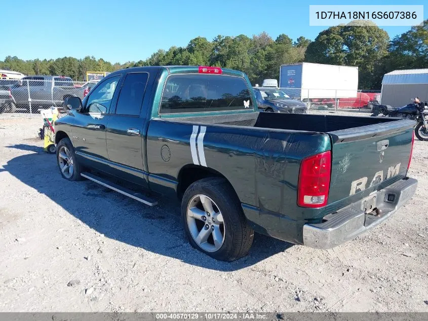 2006 Dodge Ram 1500 Slt VIN: 1D7HA18N16S607386 Lot: 40570129