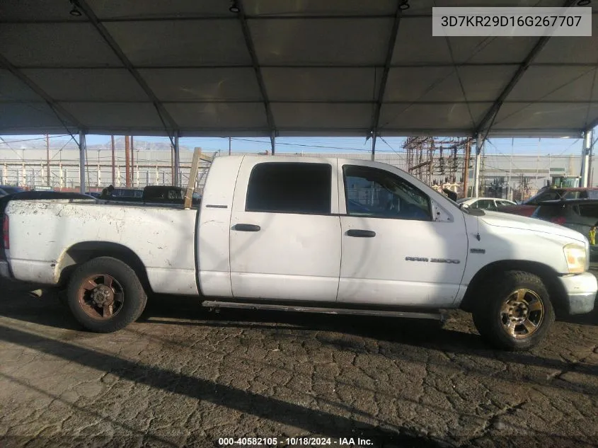 2006 Dodge Ram 2500 Slt VIN: 3D7KR29D16G267707 Lot: 40582105