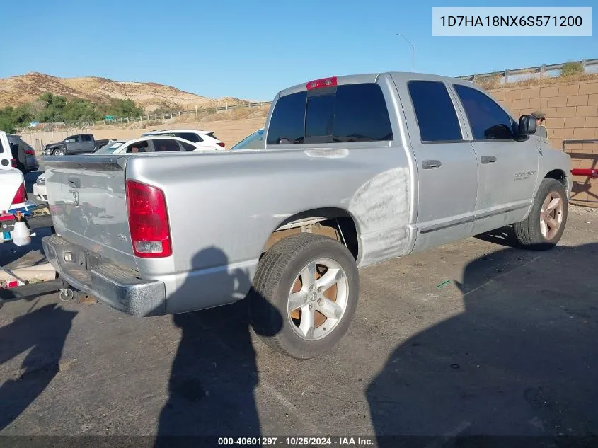 2006 Dodge Ram 1500 Slt VIN: 1D7HA18NX6S571200 Lot: 40601297