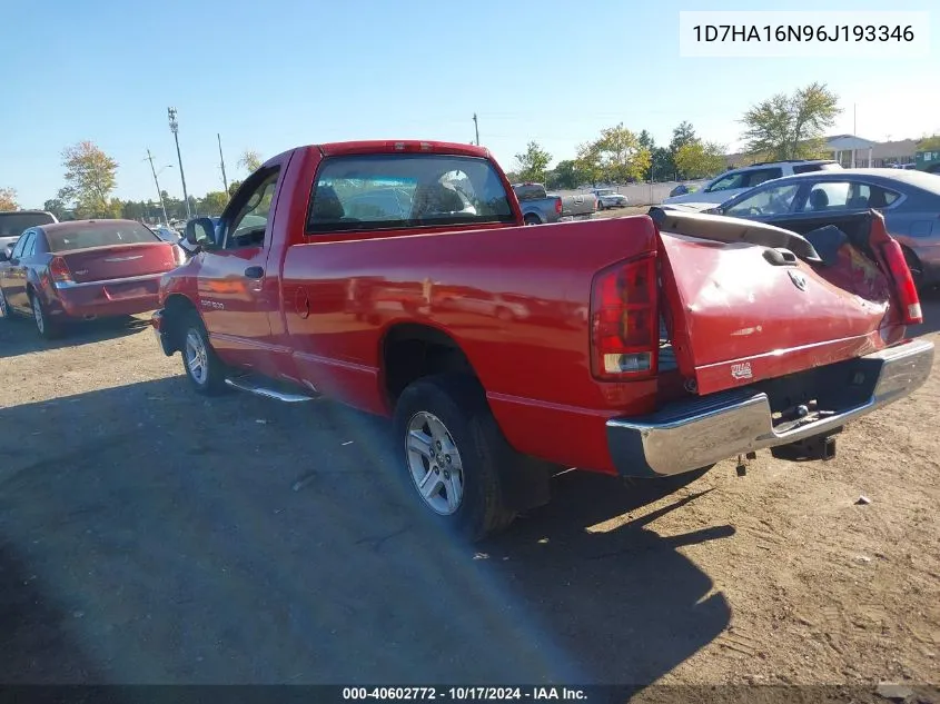 2006 Dodge Ram 1500 Slt VIN: 1D7HA16N96J193346 Lot: 40602772