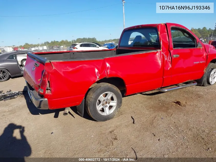 2006 Dodge Ram 1500 Slt VIN: 1D7HA16N96J193346 Lot: 40602772