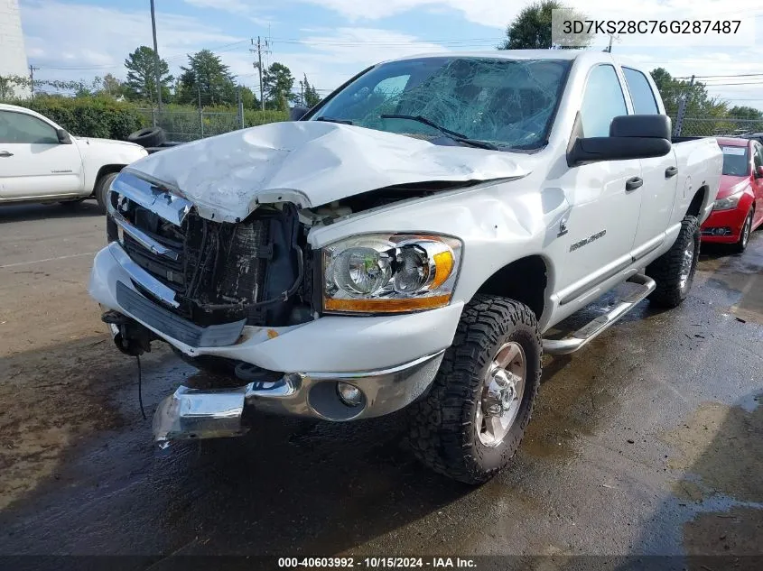 2006 Dodge Ram 2500 Slt/Trx4 Off Road/Sport/Power Wagon VIN: 3D7KS28C76G287487 Lot: 40603992