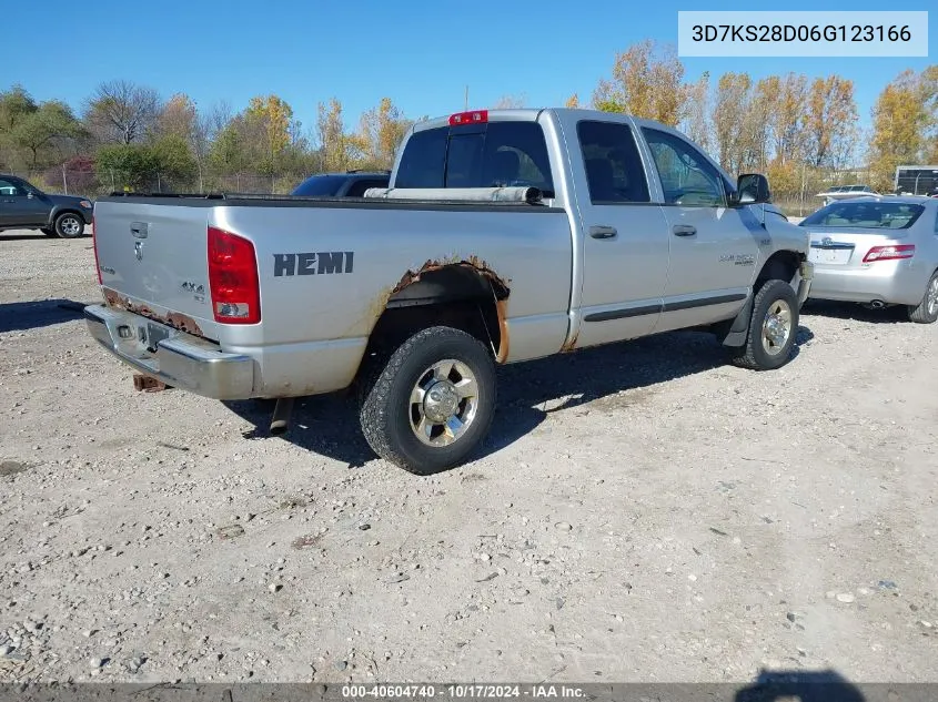 2006 Dodge Ram 2500 Slt/Trx4 Off Road/Sport/Power Wagon VIN: 3D7KS28D06G123166 Lot: 40604740