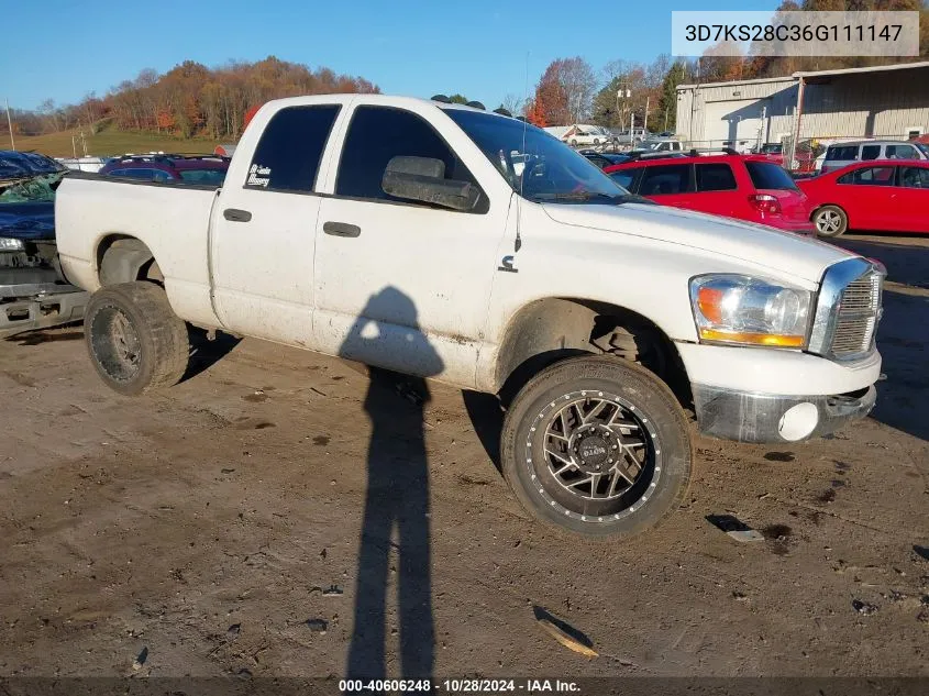 2006 Dodge Ram 2500 Slt/Trx4 Off Road/Sport/Power Wagon VIN: 3D7KS28C36G111147 Lot: 40606248