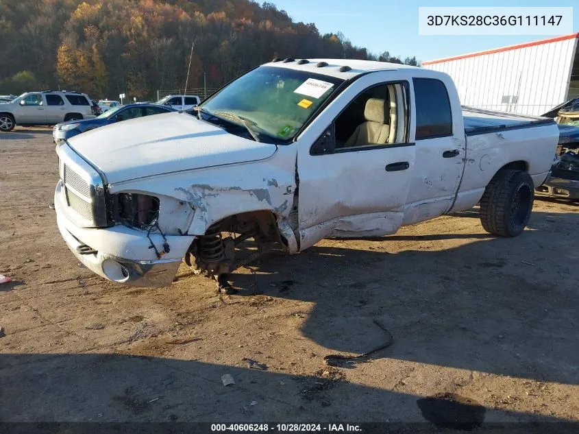 2006 Dodge Ram 2500 Slt/Trx4 Off Road/Sport/Power Wagon VIN: 3D7KS28C36G111147 Lot: 40606248