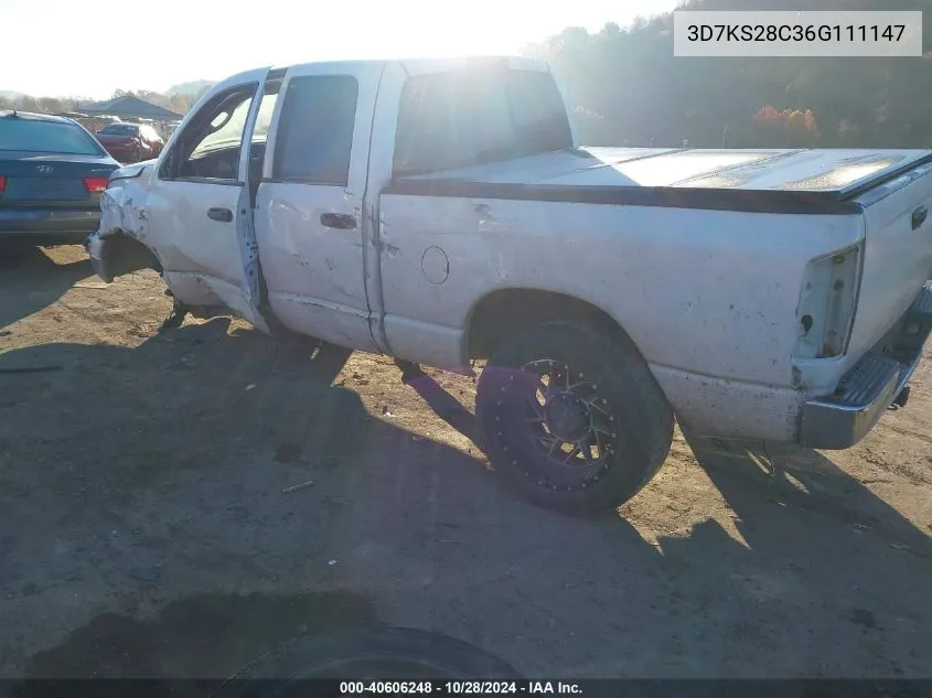 2006 Dodge Ram 2500 Slt/Trx4 Off Road/Sport/Power Wagon VIN: 3D7KS28C36G111147 Lot: 40606248