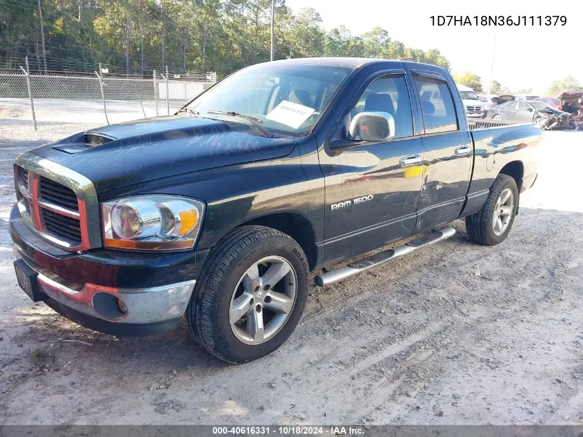 2006 Dodge Ram 1500 Slt VIN: 1D7HA18N36J111379 Lot: 40616331