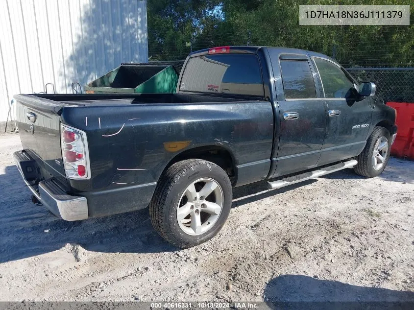 2006 Dodge Ram 1500 Slt VIN: 1D7HA18N36J111379 Lot: 40616331