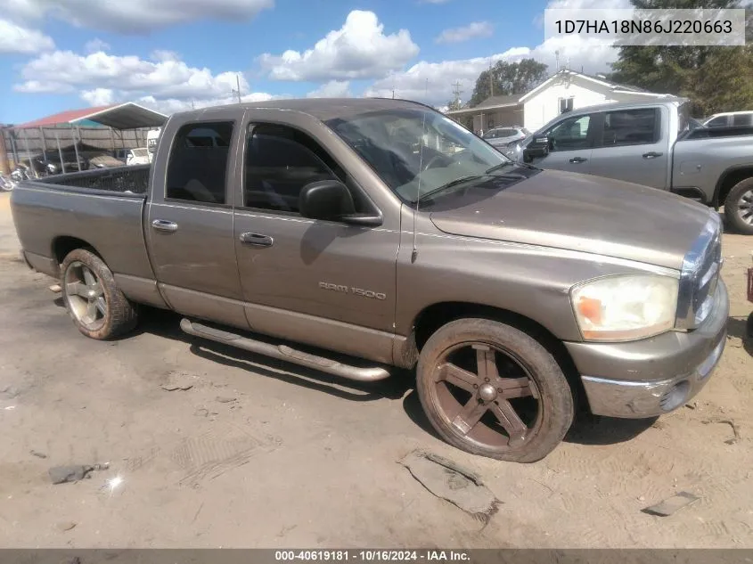 1D7HA18N86J220663 2006 Dodge Ram 1500 Slt