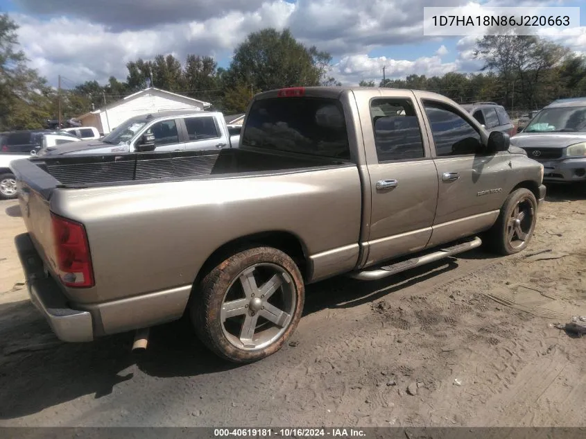 1D7HA18N86J220663 2006 Dodge Ram 1500 Slt