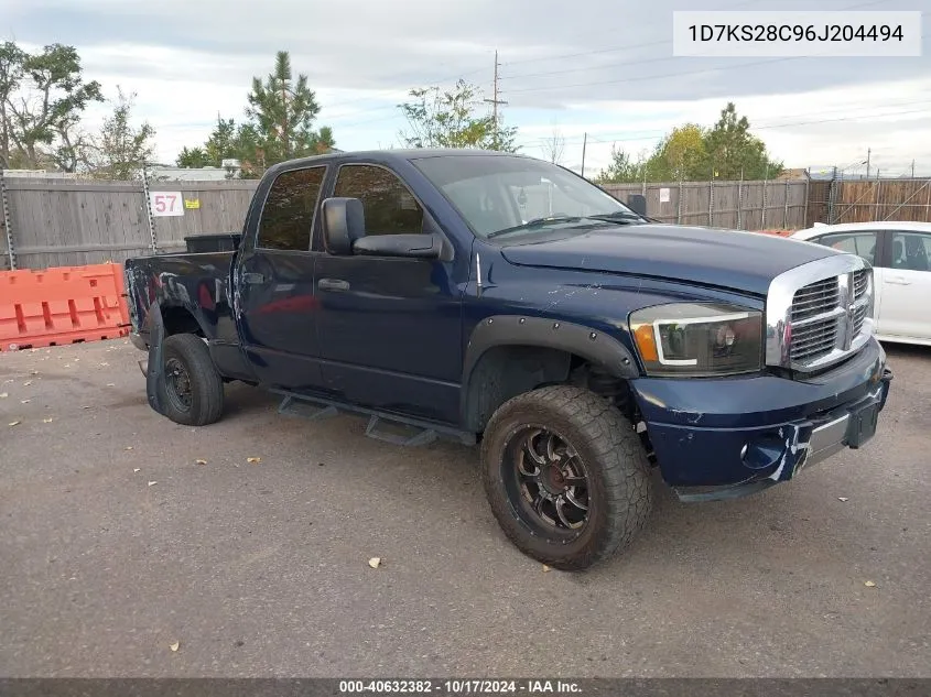 2006 Dodge Ram 2500 Laramie VIN: 1D7KS28C96J204494 Lot: 40632382