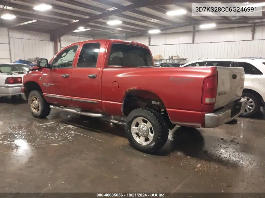 2006 Dodge Ram 2500 St/Slt/Laramie VIN: 3D7KS28C06G246991 Lot: 40635056