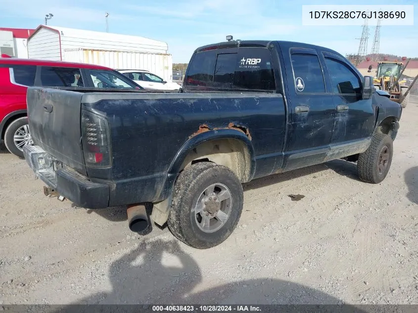 1D7KS28C76J138690 2006 Dodge Ram 2500 Slt/Trx4 Off Road/Sport/Power Wagon