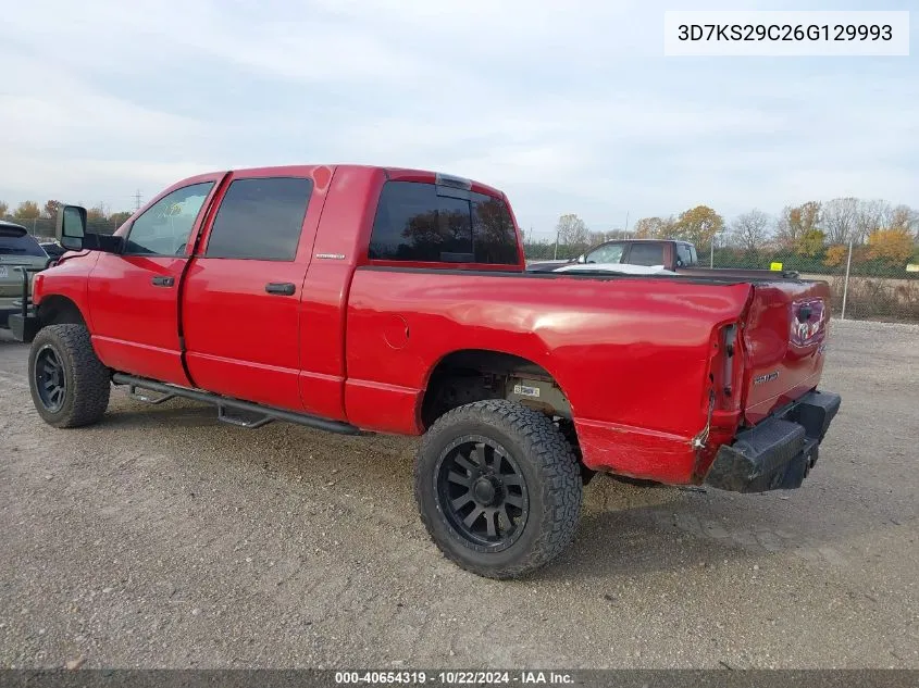 2006 Dodge Ram 2500 Slt VIN: 3D7KS29C26G129993 Lot: 40654319