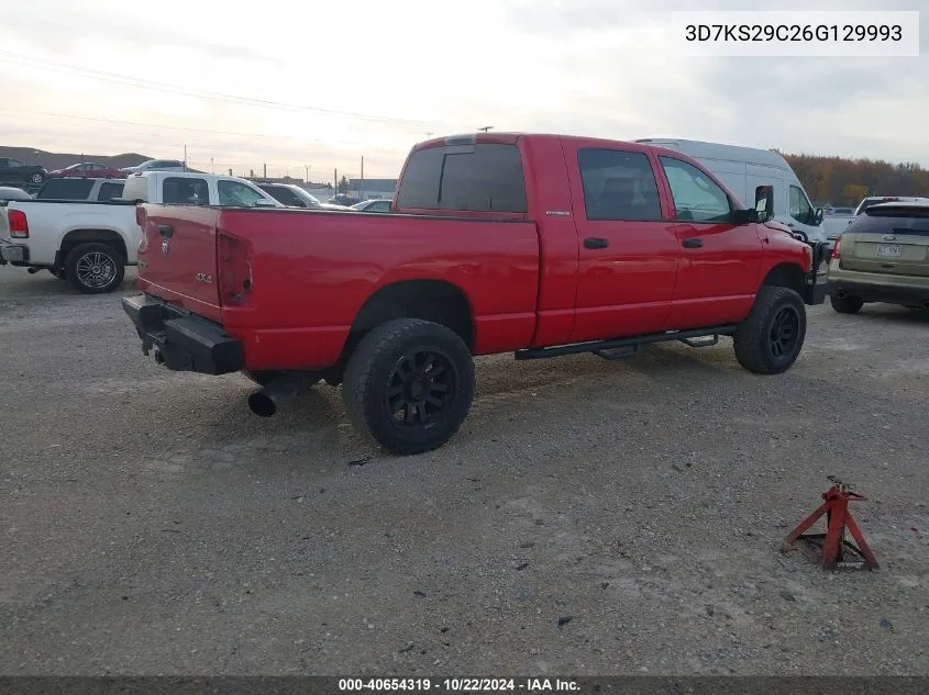 2006 Dodge Ram 2500 Slt VIN: 3D7KS29C26G129993 Lot: 40654319