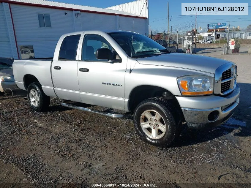 2006 Dodge Ram 1500 Slt/Trx4 Off Road/Sport VIN: 1D7HU18N16J128012 Lot: 40664017