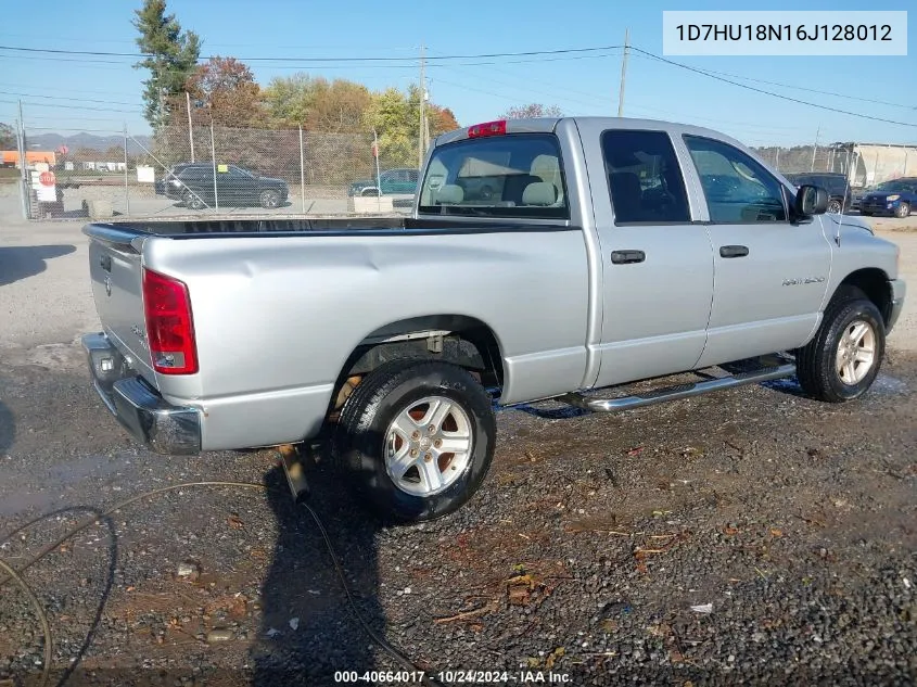 1D7HU18N16J128012 2006 Dodge Ram 1500 Slt/Trx4 Off Road/Sport