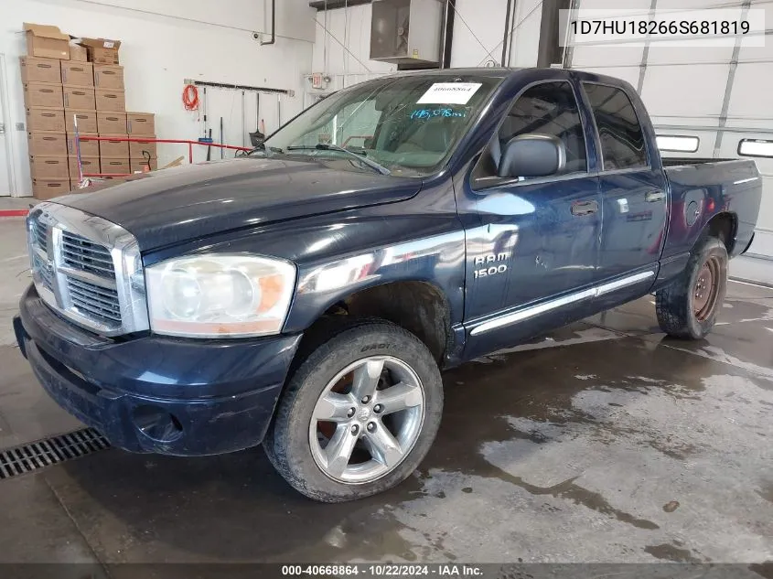 2006 Dodge Ram 1500 Laramie VIN: 1D7HU18266S681819 Lot: 40668864