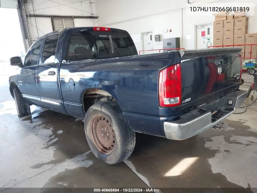 2006 Dodge Ram 1500 Laramie VIN: 1D7HU18266S681819 Lot: 40668864