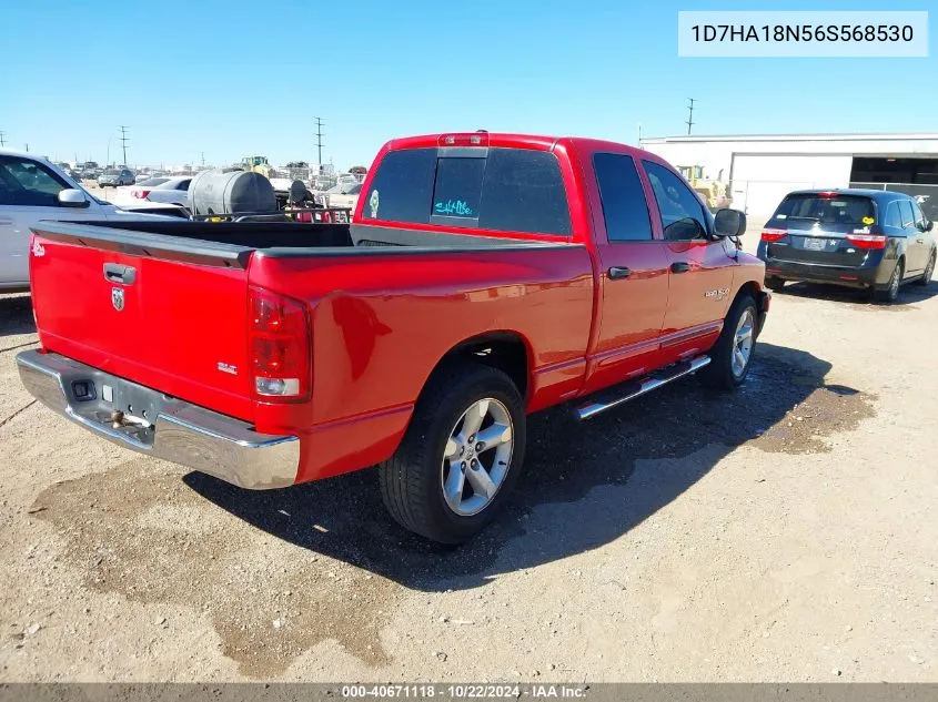 2006 Dodge Ram 1500 Slt VIN: 1D7HA18N56S568530 Lot: 40671118