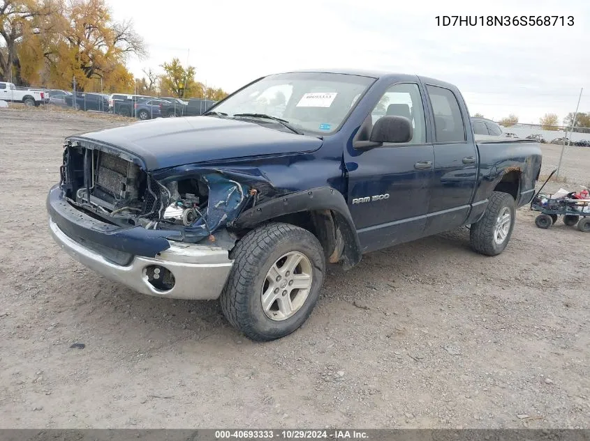 2006 Dodge Ram 1500 Slt/Trx4 Off Road/Sport VIN: 1D7HU18N36S568713 Lot: 40693333