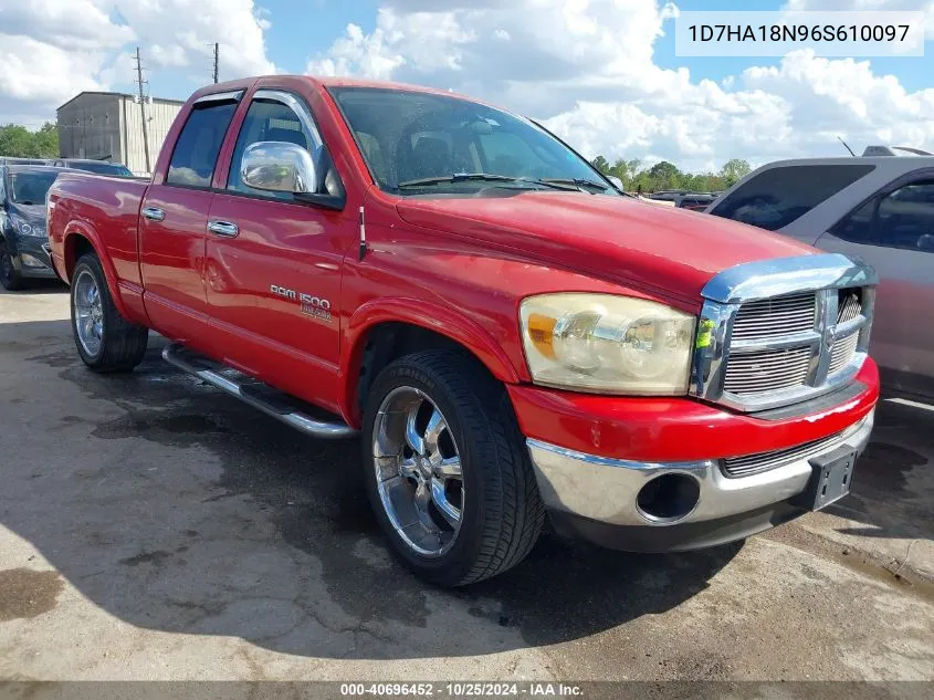 2006 Dodge Ram 1500 Slt VIN: 1D7HA18N96S610097 Lot: 40696452