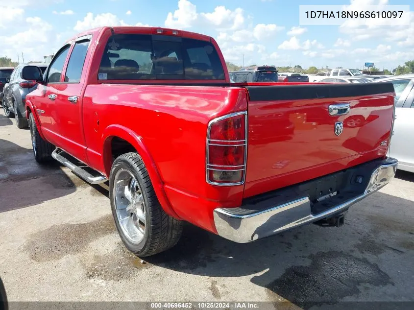 2006 Dodge Ram 1500 Slt VIN: 1D7HA18N96S610097 Lot: 40696452