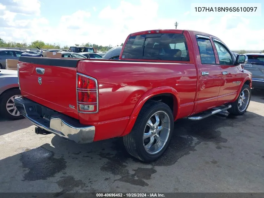 2006 Dodge Ram 1500 Slt VIN: 1D7HA18N96S610097 Lot: 40696452