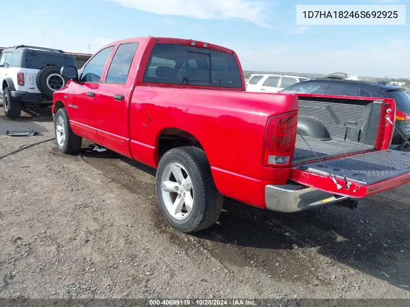 2006 Dodge Ram 1500 Slt VIN: 1D7HA18246S692925 Lot: 40699119