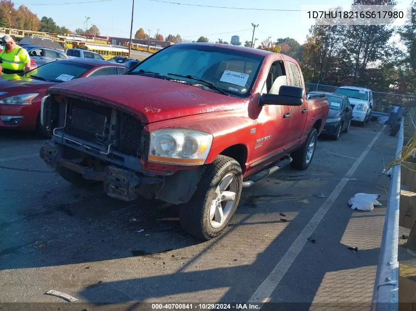 2006 Dodge Ram 1500 Slt/Trx4 Off Road/Sport VIN: 1D7HU18216S617980 Lot: 40700841