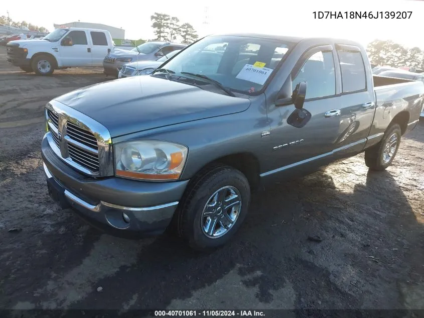 2006 Dodge Ram 1500 Slt VIN: 1D7HA18N46J139207 Lot: 40701061