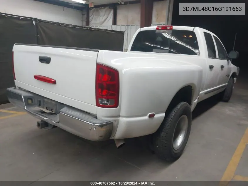 2006 Dodge Ram 3500 Slt/Sport VIN: 3D7ML48C16G191663 Lot: 40707562