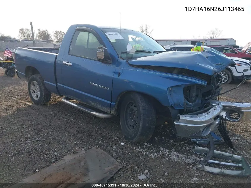 2006 Dodge Ram 1500 Slt VIN: 1D7HA16N26J113465 Lot: 40715391