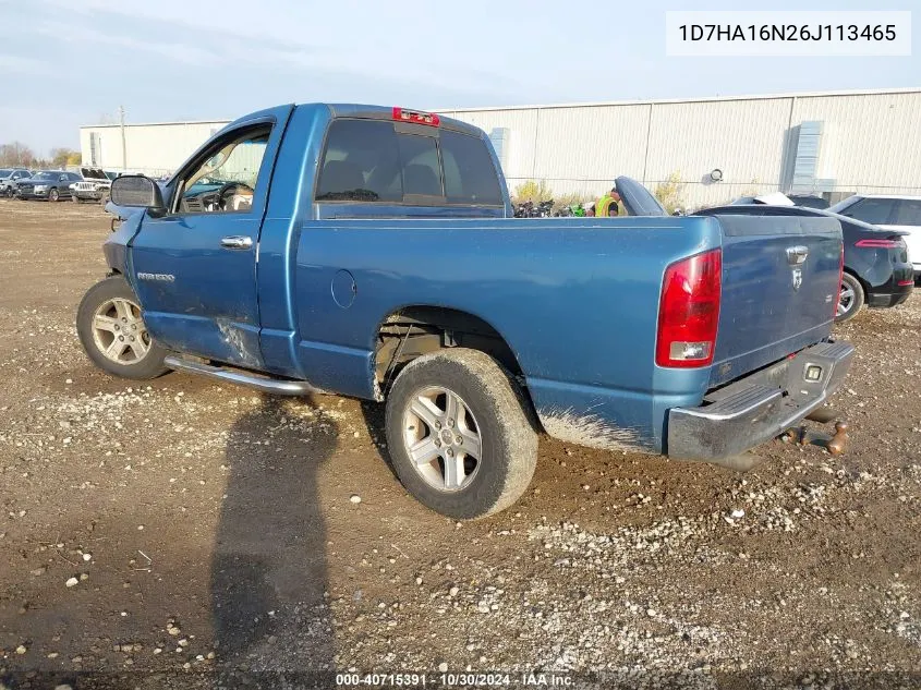 2006 Dodge Ram 1500 Slt VIN: 1D7HA16N26J113465 Lot: 40715391